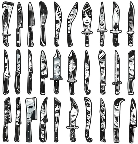 Wasise Horror Bookmark - Gothic Bookmark, Horror Novelty Bookmarks Set, Fake Knife Shapes Gothic Book Accessories, Dark Comics Page Holders, for Book Fans, Writers, Scholars, Bookworms, Friends 10ps