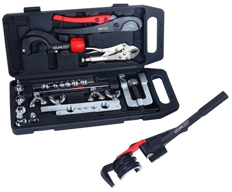 CCLIFE Bördelgerät 5-in-1 für Bremsleitungen mit Rohrschneider
