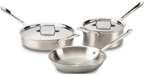 All-Clad 8400000683 D5 Edelstahl-Set, 18-10 Stahl, Silber
