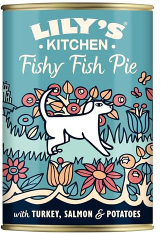 Lily's Kitchen Natürliches Nassfutter für ausgewachsene Hunde Dose - Leckere Fischpastete - Hundefutter Getreidefreies Rezept (6 x 400g dosen)