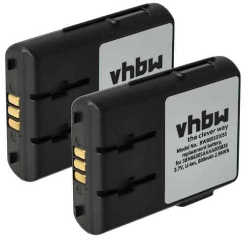 vhbw 2X Akku kompatibel mit Alcatel Mobile 400 DECT | 300 DECT schnurlos Festnetz Telefon (800 mAh, 3,7 V, Li-Ion)