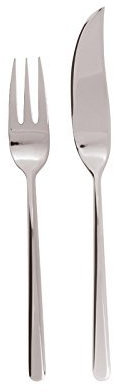 Sambonet Linear Set di Posate Fischbesteck, Acciaio Inossidabile, Grigio