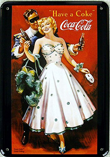 Heart of Ireland Coca-Cola Maskenball Blechpostkarte, 10 x 14,5 cm
