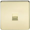 Knightsbridge SF7400PB Screwless Telephone Extension Socket - Polished Brass