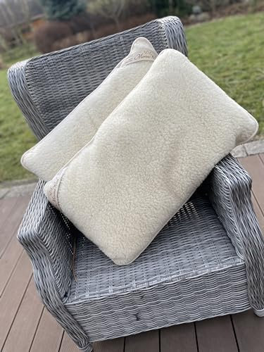 Merino Wool Zwei Tumbler Kopfkissen Merinowolle Wollsiegel Gütezeichen Kissen Schlafkissen Merino Wolle 40 x 80 cm Schurwolle