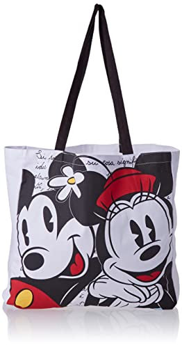 Disney twm63/11MB Mickey Mouse Shopper Bag, Position Mickey und Minnie, 38 x 41 cm