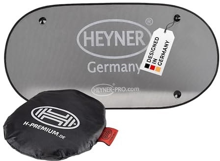 HEYNER® Auto-Sonnenschutz 100x50 cm, Sonnenblende für Autofenster | UV-Schutz für die Innen-Scheibe, Verschattung von Babys & Kindern, inkl. Saugnäpfen zur Befestigung in Pkw & Lkw