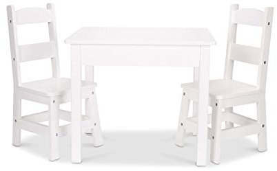 Melissa & Doug Tisch & Stuhl - weiß lackiert Kindermöbel