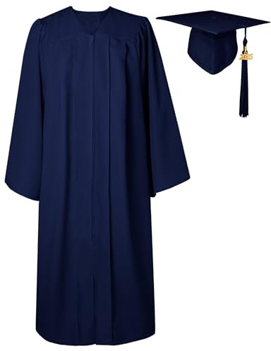 GraduatePro Abschluss Robe mit Hut 2025 Talar und Doktorhut Absolventen für Hochschule und Bachelor 12 Farben