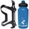 Cube HPA Anodised Side Loading Cage - Black & Flow Bottle - Blue, 500ml / Alloy Lightweight Bicycle Cycling Cycle Bike MTB Mountain Road Water Drink Flask Bidon Bracket Mount Holder HPP Accessories