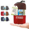 MIQIO® 2in1 BAUMWOLL-Hüttenschlafsack mit durchgängigem Reißverschluss (Koppelbar): Leichter Komfort Reiseschlafsack und XL Reisedecke in Einem - Sommer Schlafsack Innenschlafsack (Rot, Links)