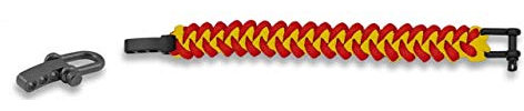 Pulsera Paracord ESPAÑA para Airsoft, Senderismo, Caza, Recreaciones, Seguridad, Supervivencia y Bushcraft Albainox 33951-ESP + Portabotellas de regalo