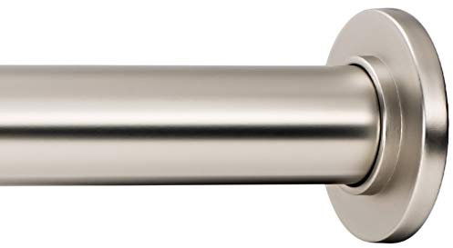 Ivilon Tension Curtain Rod - Spring Tension Rod for Windows or Shower, 36 to 54 Inch. Satin Nickel