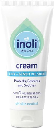 Inoli Baby Feuchtigkeitscreme | pH-hautneutral Creme für trockene & empfindliche Haut | Creme mit 7 natürlichen Ölen: Bienenwachs, Sonnenblumenöl, Aprikosenkernöl, Jojobaöl, Zaadöl, Vitamin E | 75 ml