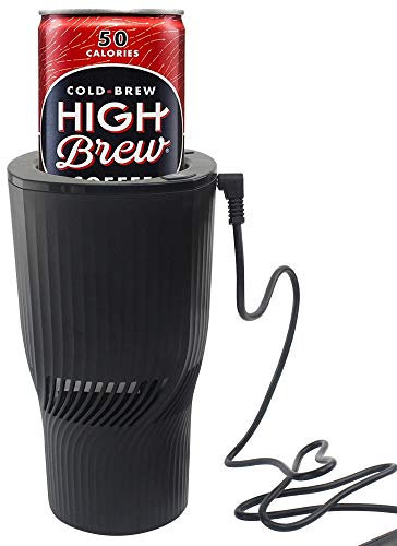 Luckystar Portable Smart 2-in-1 Car Cup Heating and Cooling Smart Car Cup Mug Holder Perfect Car Holder for CommuterRoad Tripper Present (Black)