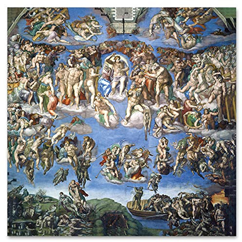 Giallobus - Gemälde - Michelangelo - Universelles Urteil - Plexi-Acrylglas - 70x70 - Bereit zum Aufhängen - Moderne Gemälde für zu Hause