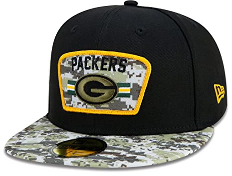 New Era 59Fifty Green Bay Packers Cap Basecap Baseballcap Flat Brim Fitted NFL-Cap Herren - Hinten geschlossen, mit Schirm Frühling-Sommer Herbst-Winter Frühjahr Sommer Herbst Winter - 7 1/4 (57,7