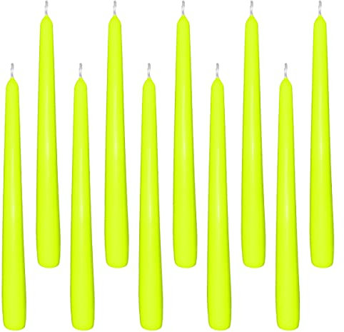 10 Spitzkerzen limette 23,5 x 245 mm