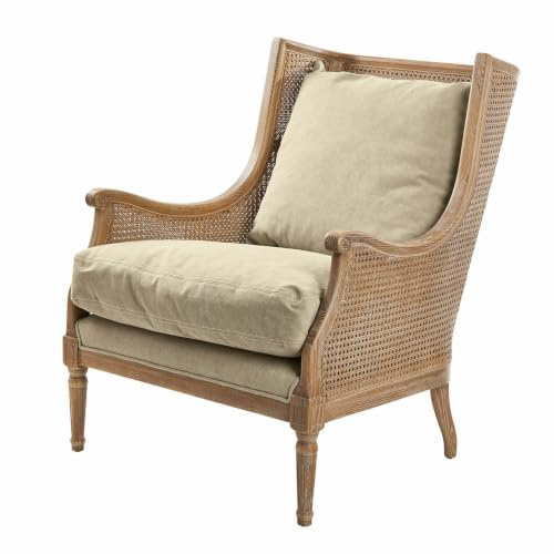 Loberon Sessel Greenbrier, antikbraun/beige