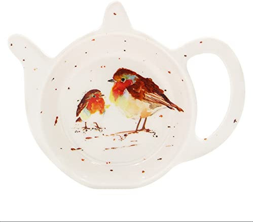 Lesser & Pavey Tea Bag Tidy Drink Coaster - Round, Silicone, White, Blue, Red