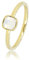 My Bendel Ring Gold mit quadratischem Quarzglasstein- Stylischer Ringe für Damen - Bleibt schön und Verfärbt nicht - Stapeln Ringe - mit Luxuriösen Geschenkverpackung