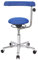 BALIMO Office - Bewegungsstuhl - Sitztrainer - ergonomischer Sitzhocker - Hocker mit Schwingeffekt - Rücken Trainer - Bürostuhl - Gestell Chrom (Blau)