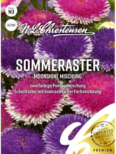 Sommeraster Moonshine Mischung, N.L. Chrestensen Blumensamen Mischung für Garten und Wiese