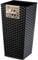 KADAX Pot de Fleurs Haut 57 cm, Plastique Imitation rotin, résistant aux intempéries – intérieur/extérieur, Noir rotin
