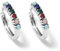 Agatha Ruiz de la Prada Silver Ohrringe Sterling 925m Chanel Criollas 14mm Kollektion. Farbsteine ??- Modell: 045chan