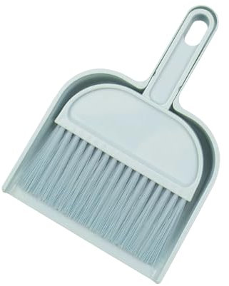 Thgtao Escoba de mesa, escoba de mesa, mini escoba de mesa, escoba de mano con pala, escoba y recogedor, juego para la limpieza del hogar, la oficina, la escuela y las mascotas (azul)