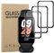 carinacoco Paquete de 3 protectores de pantalla para Xiaomi Smart Band 8 Active, protector de pantalla flexible HD PET transparente, borde curvado de cobertura total 3D, antiarañazos, sin burbujas, p