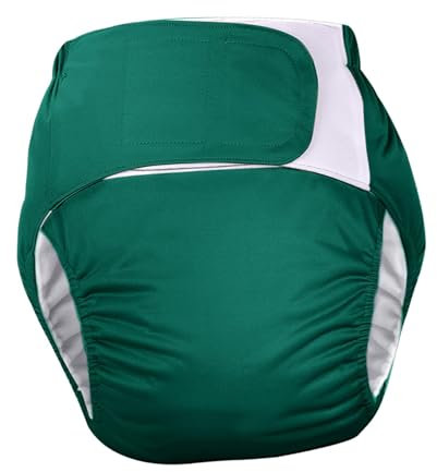 harayaa Couche-culotte en tissu lavable pour adulte, housse de couche-culotte pour adulte, sous-vêtements d'incontinence imperméables, Vert