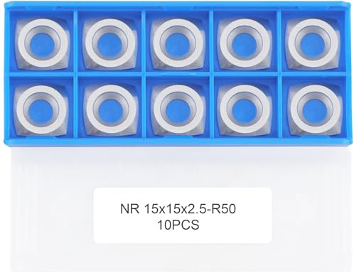 CDBP - 15mm Quadrat Negativ rechen Vollhartmetallfräser mit 2Radius für Full und Pro Size Drehmaschine Holzdrehwerkzeuge, 10 Stück