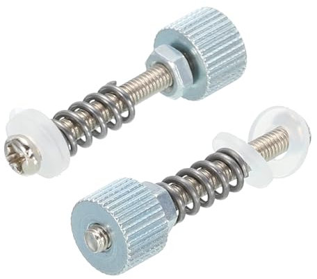 sourcing map 2PCS CPU Water Cooling Head Screw M3 Iron Silver CPU Fixing Screws with Gasket Hexagonal Knurled Nut for PC Computer Water Cooling Block