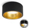 SSC-LUXon OLINO Spot Aufputz dimmbar schwarz LED wechselbare Front gold & silber - Aufputzleuchte flach neutralweiß LED GX53 230V
