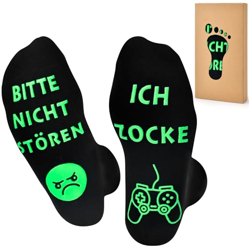 Weihnachtsgeschenke für Männer,43-46 Socken,Geschenke für Männer Gamer | 90 % Baumwolle, 7 % Polyester, 3 % Elasthan，Weihnachtsgeschenke für Papa Opa Ihn zum Geburtstag Vatertags