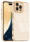 Lafunda for iPhone 16 Pro Case, Luxury Plating for Womens Gilrs Case, Full Camera Protection Soft TPU Bumper Cover, Shockproof Silicone Slim Phone Case for iPhone 16 Pro 6.3, Beige