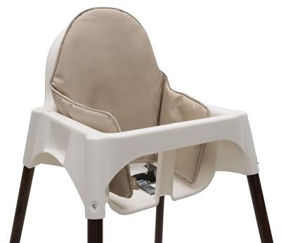 Jollein Hochstuhl- Sitzkissen - Nougat - Kissen für IKEA Hochstuhl - Wasserabweisend - 27x45x2cm