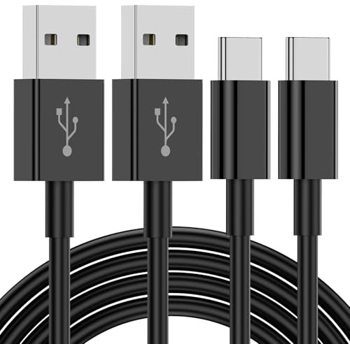 USB C Charger Cable 2Pack1.8M USB to USBC Charger Fast Charging Cable Compatible with iPhone 16 15 Pro max, Samsung Galaxy S23/S22/S21,Google Pixel 7/6 iPad-Black