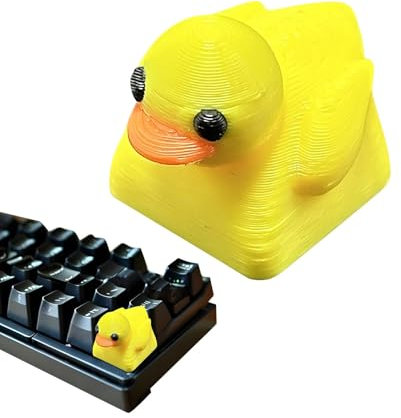 Duck Keyboard Keycap - Little Yellow Duck Cros-s Axis Mechanical Keyboard Keycap, Printing Gamin-g Keycaps, Cartoon Duck Keycap Replacement