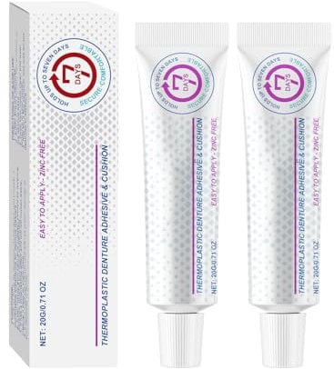 Colla per protesi termoplastica, Kit di rivestimento in silicone per protesi, Colla termoplastica per protesi dentarie, Fixodent Crema fissativa Originale Mega Pack, Riempimenti temporanei