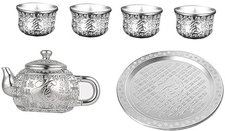 Alipis Tee-Set Solides Tee-Set Wasserkocher Tassen Chinesischer Stil Für Zuhause Bar Hotel