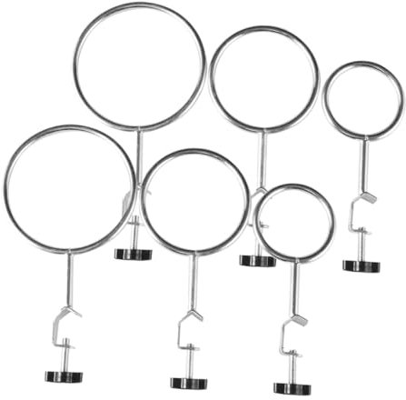 Kisangel 6 Pièces Support En Fer Pour Pince à Tube à Essai Agrafe De Gobelet Stand De à Support De Pince De Table Pince à Bécher Support D'entonnoir Laboratoire Le Fer Silver