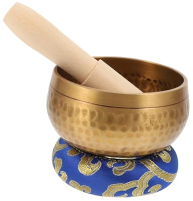 ERINGOGO Kupferklangschale Heilung Handgefertigte Meditation für mit Farbe. Baumwollschlägel Beruhigende Meditationsschale Zufällige zum Reisen und Yoga