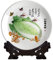 SLSKO Piatto da Appendere in Ceramica for la casa, 20,5 cm, Decorazione Classica Cinese a Forma di Cavolo Katydid