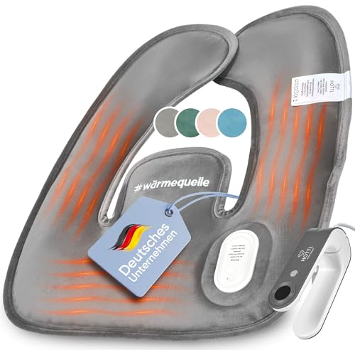 Elektrischer Nackenwärmer ohne Wasserbefüllung | Wärmeflasche für Nacken, Rücken & Schulter – schnelle Wärme auf Knopfdruck, sicher & flexibel | HOTTL (Dark grey)