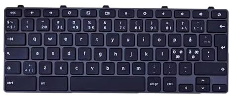 Laptop Keyboard For DELL Chromebook 3100 3110 3120 3400 5190 Education For Chromebook 3120 2-in-1 Nordic NE Black Used