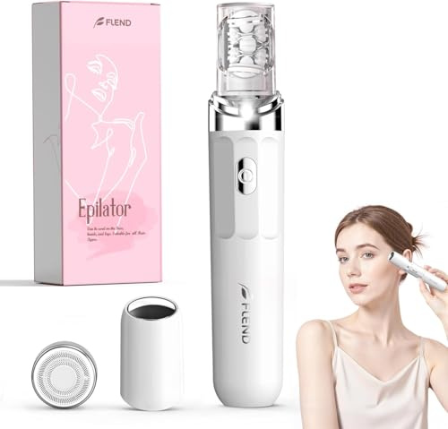 Epilierer für Frauen, 2-in-1-Haarentfernungsgerät, Gesichtsepilierer für Frauen mit LED-Licht, 2 Ersatzköpfe, USB-wiederaufladbarer Epilierer für Gesicht, Entfernung für Beine, Gesicht, Bikini, Arme