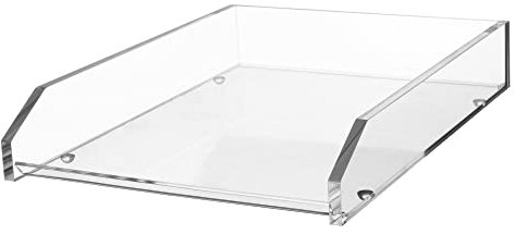 Kantek Acrylic Single Large Letter Tray, 10.6-Inch Wide x 13.9-Inch Deep x 2.5-Inch High, Clear (AD10)