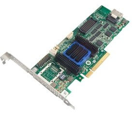 Adaptec RAID 6405 2271100-R 6Gb/s SATA/SAS 4 interne Ports w/512MB Cache-Speicher Controller Card Kit